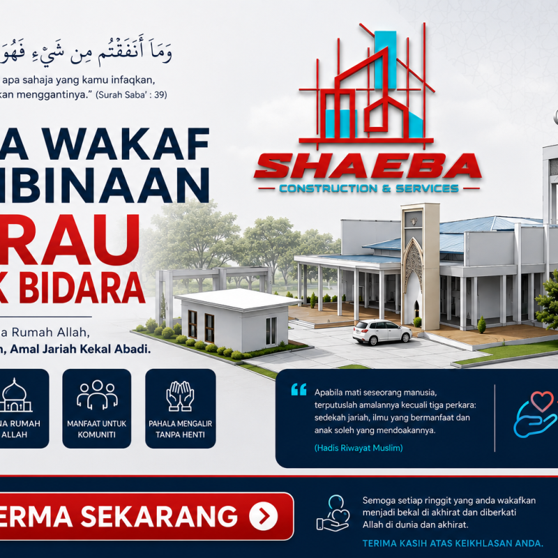 Dana Wakaf Pembinaan Surau Teluk Bidara